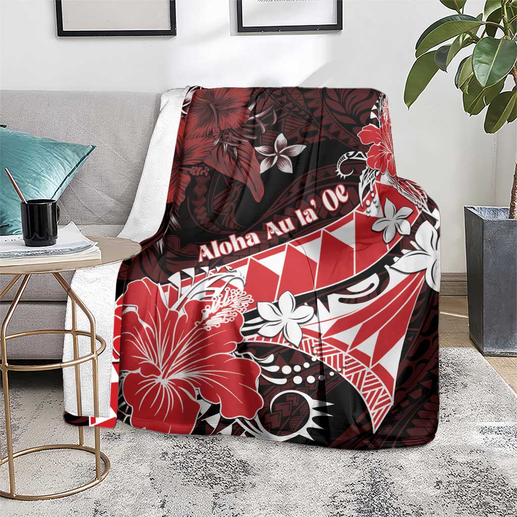Hawaii Valentine Day Blanket Polynesian Hibiscus Art Style Red LT05 - Polynesian Pride