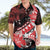 Personalised Hawaii Valentine Day Hawaiian Shirt Polynesian Hibiscus Art Style Red