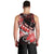 Personalised Hawaii Valentine Day Men Tank Top Polynesian Hibiscus Art Style Red