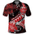 Personalised Hawaii Valentine Day Polo Shirt Polynesian Hibiscus Art Style Red