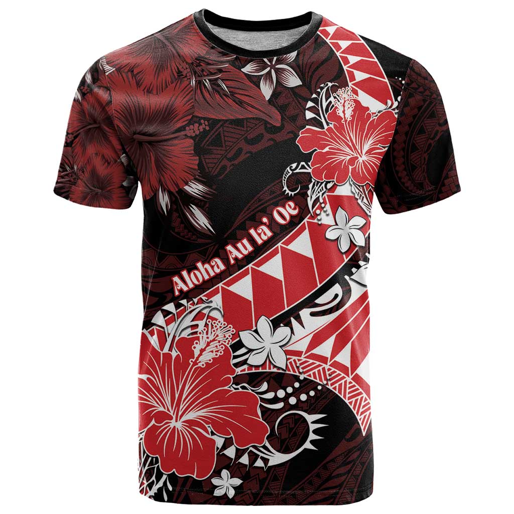 Personalised Hawaii Valentine Day T Shirt Polynesian Hibiscus Art Style Red LT05 Red - Polynesian Pride