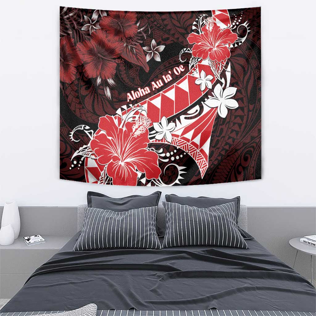 Hawaii Valentine Day Tapestry Polynesian Hibiscus Art Style Red LT05 - Polynesian Pride