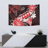 Hawaii Valentine Day Tapestry Polynesian Hibiscus Art Style Red LT05 - Polynesian Pride