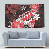 Hawaii Valentine Day Tapestry Polynesian Hibiscus Art Style Red LT05 - Polynesian Pride