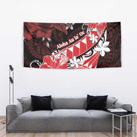 Hawaii Valentine Day Tapestry Polynesian Hibiscus Art Style Red LT05 - Polynesian Pride