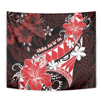 Hawaii Valentine Day Tapestry Polynesian Hibiscus Art Style Red LT05 - Polynesian Pride