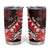 Personalised Hawaii Valentine Day Tumbler Cup Polynesian Hibiscus Art Style Red