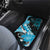 Hawaii Valentine Day Car Mats Polynesian Hibiscus Art Style Turquoise