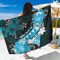 Hawaii Valentine Day Sarong Polynesian Hibiscus Art Style Turquoise LT05 One Size 44 x 66 inches Turquoise - Polynesian Pride