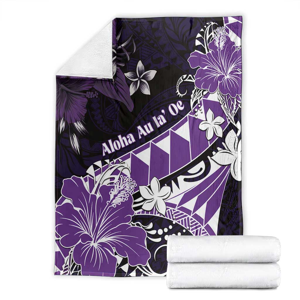 Hawaii Valentine Day Blanket Polynesian Hibiscus Art Style Purple LT05 - Polynesian Pride