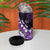 Personalised Hawaii Valentine Day 4 in 1 Can Cooler Tumbler Polynesian Hibiscus Art Style Purple