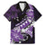 Personalised Hawaii Valentine Day Family Matching Mermaid Dress and Hawaiian Shirt Polynesian Hibiscus Art Style Purple