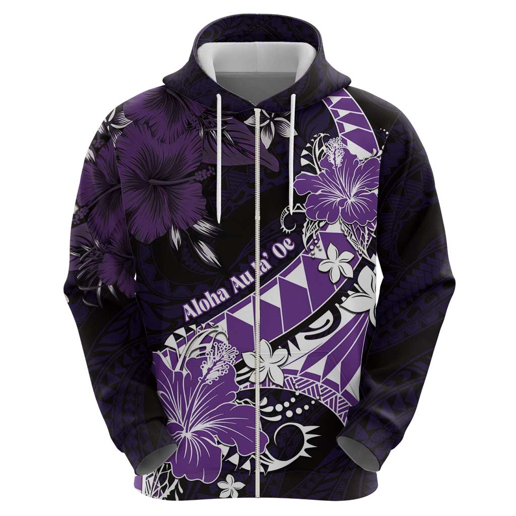 Personalised Hawaii Valentine Day Hoodie Polynesian Hibiscus Art Style Purple LT05 - Polynesian Pride