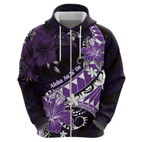 Personalised Hawaii Valentine Day Hoodie Polynesian Hibiscus Art Style Purple LT05 - Polynesian Pride