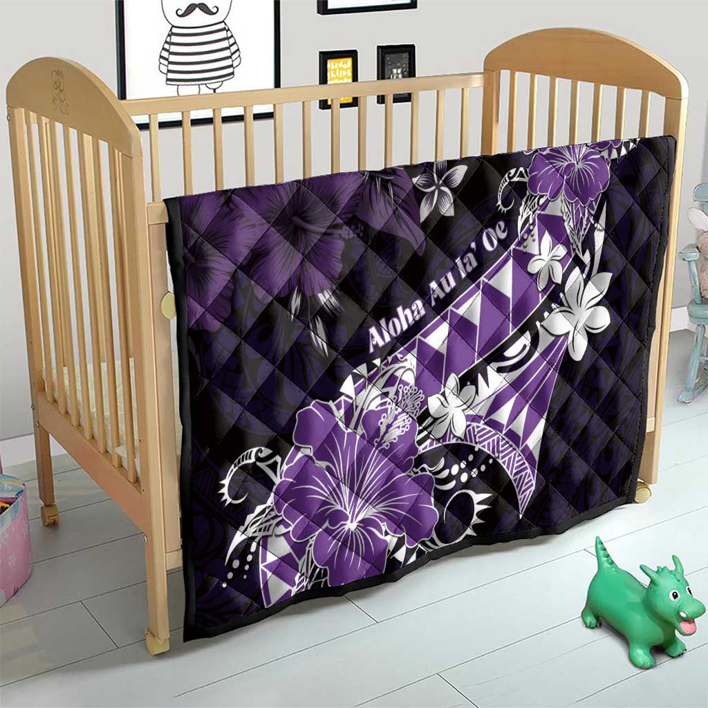 Hawaii Valentine Day Quilt Polynesian Hibiscus Art Style Purple LT05 - Polynesian Pride