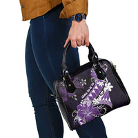 Hawaii Valentine Day Shoulder Handbag Polynesian Hibiscus Art Style Purple LT05 - Polynesian Pride