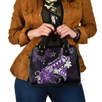Hawaii Valentine Day Shoulder Handbag Polynesian Hibiscus Art Style Purple LT05 - Polynesian Pride