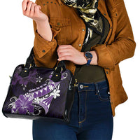Hawaii Valentine Day Shoulder Handbag Polynesian Hibiscus Art Style Purple LT05 - Polynesian Pride