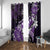 Hawaii Valentine Day Window Curtain Polynesian Hibiscus Art Style Purple