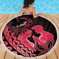 Alofa Samoa Valentine Red Beach Blanket Love Is The Greatest Thing LT05 - Polynesian Pride