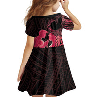 Alofa Samoa Valentine Red Kid Short Sleeve Dress Love Is The Greatest Thing LT05 - Polynesian Pride