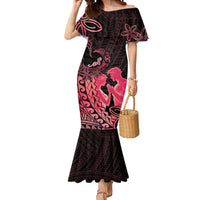 Alofa Samoa Valentine Red Mermaid Dress Love Is The Greatest Thing LT05 Women Red - Polynesian Pride