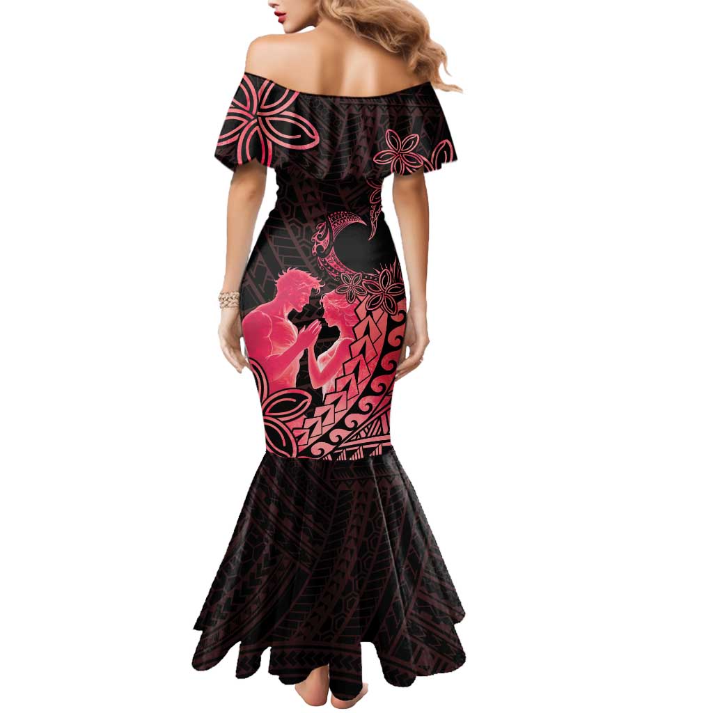 Alofa Samoa Valentine Red Mermaid Dress Love Is The Greatest Thing LT05 - Polynesian Pride