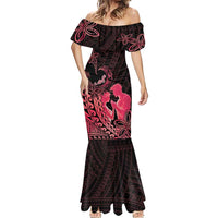Alofa Samoa Valentine Red Mermaid Dress Love Is The Greatest Thing LT05 - Polynesian Pride