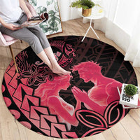 Alofa Samoa Valentine Red Round Carpet Love Is The Greatest Thing LT05 - Polynesian Pride