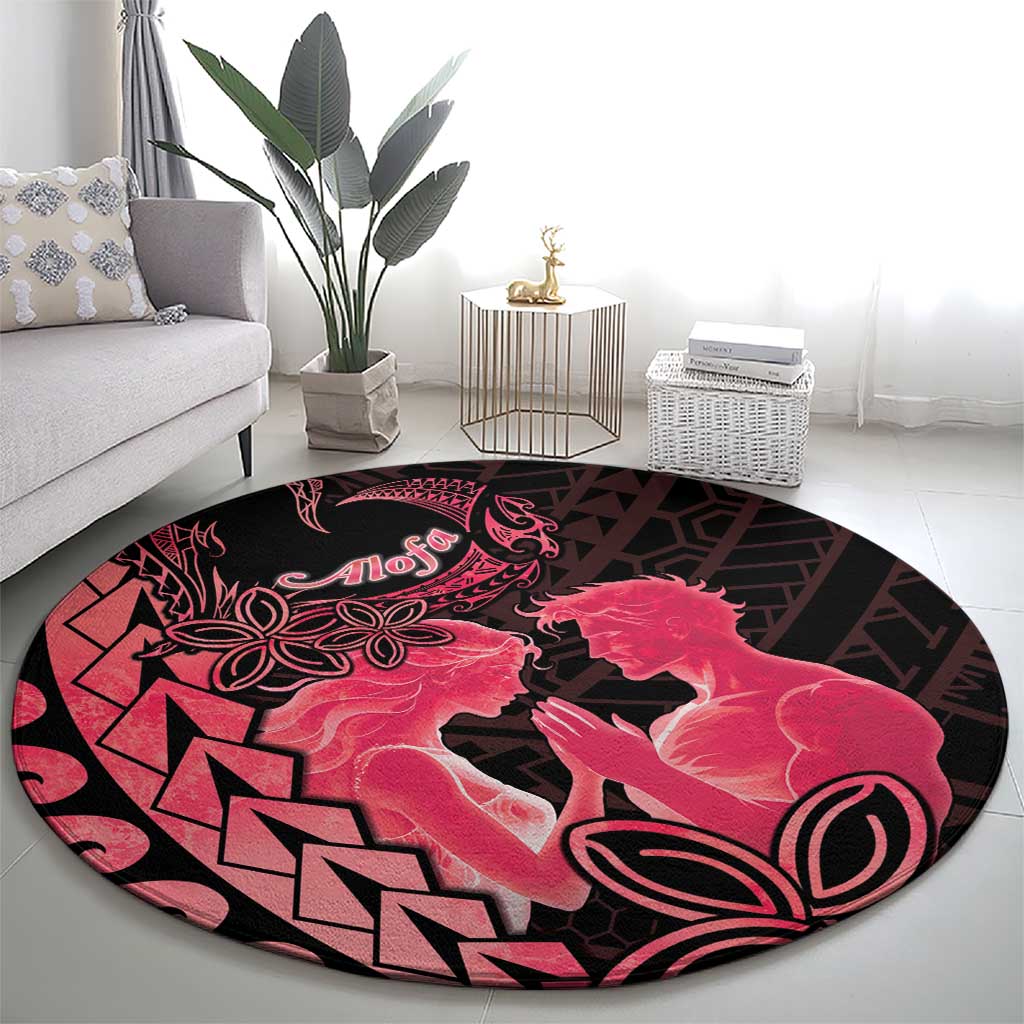 Alofa Samoa Valentine Red Round Carpet Love Is The Greatest Thing LT05 - Polynesian Pride