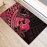 Alofa Samoa Valentine Red Rubber Doormat Love Is The Greatest Thing LT05 - Polynesian Pride