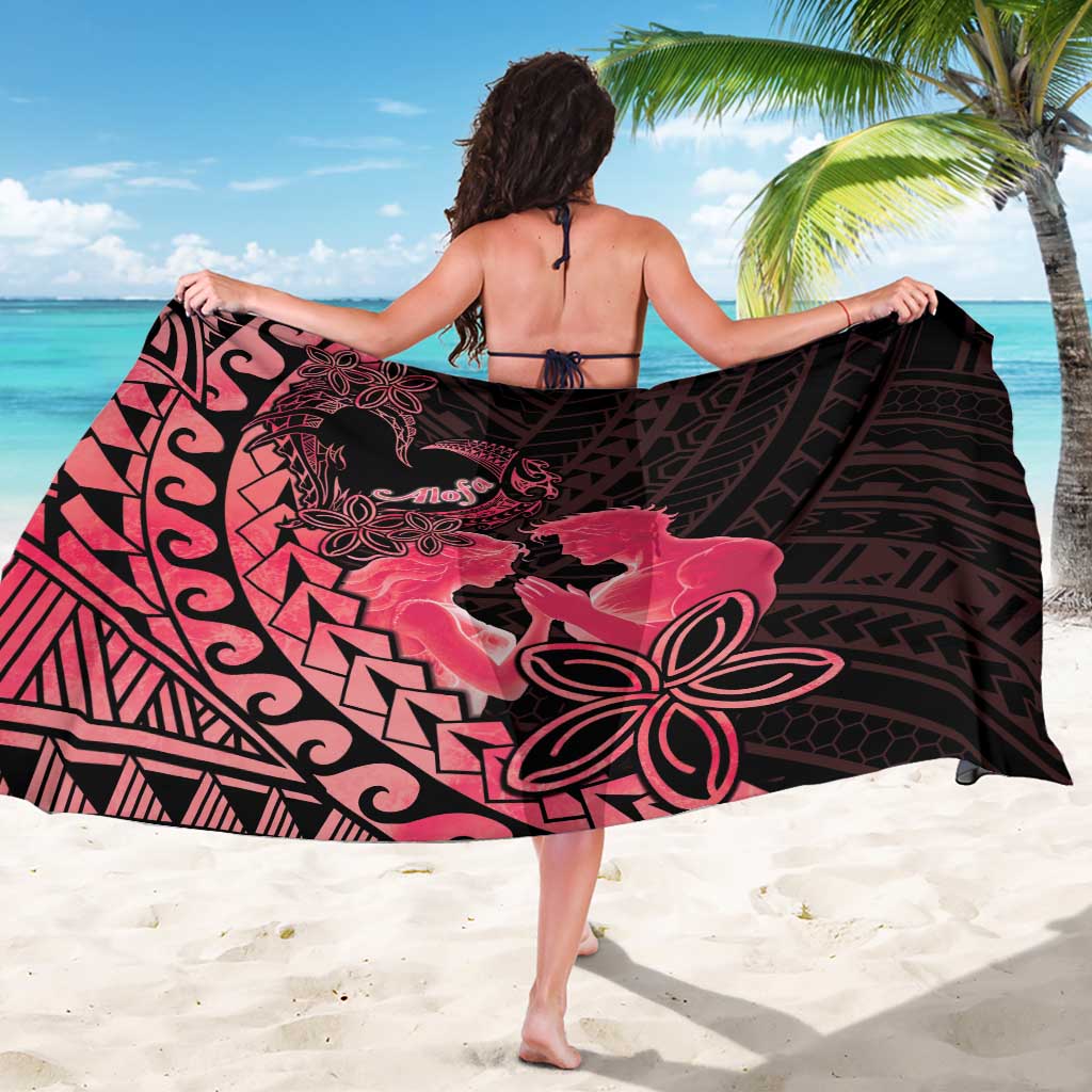 Alofa Samoa Valentine Red Sarong Love Is The Greatest Thing LT05 - Polynesian Pride