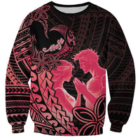 Alofa Samoa Valentine Red Sweatshirt Love Is The Greatest Thing LT05 Unisex Red - Polynesian Pride
