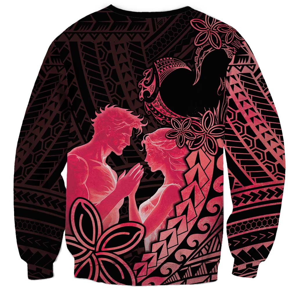 Alofa Samoa Valentine Red Sweatshirt Love Is The Greatest Thing LT05 - Polynesian Pride