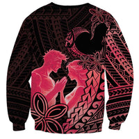 Alofa Samoa Valentine Red Sweatshirt Love Is The Greatest Thing LT05 - Polynesian Pride