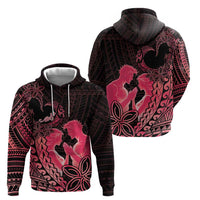 Alofa Samoa Valentine Red Zip Hoodie Love Is The Greatest Thing LT05 - Polynesian Pride