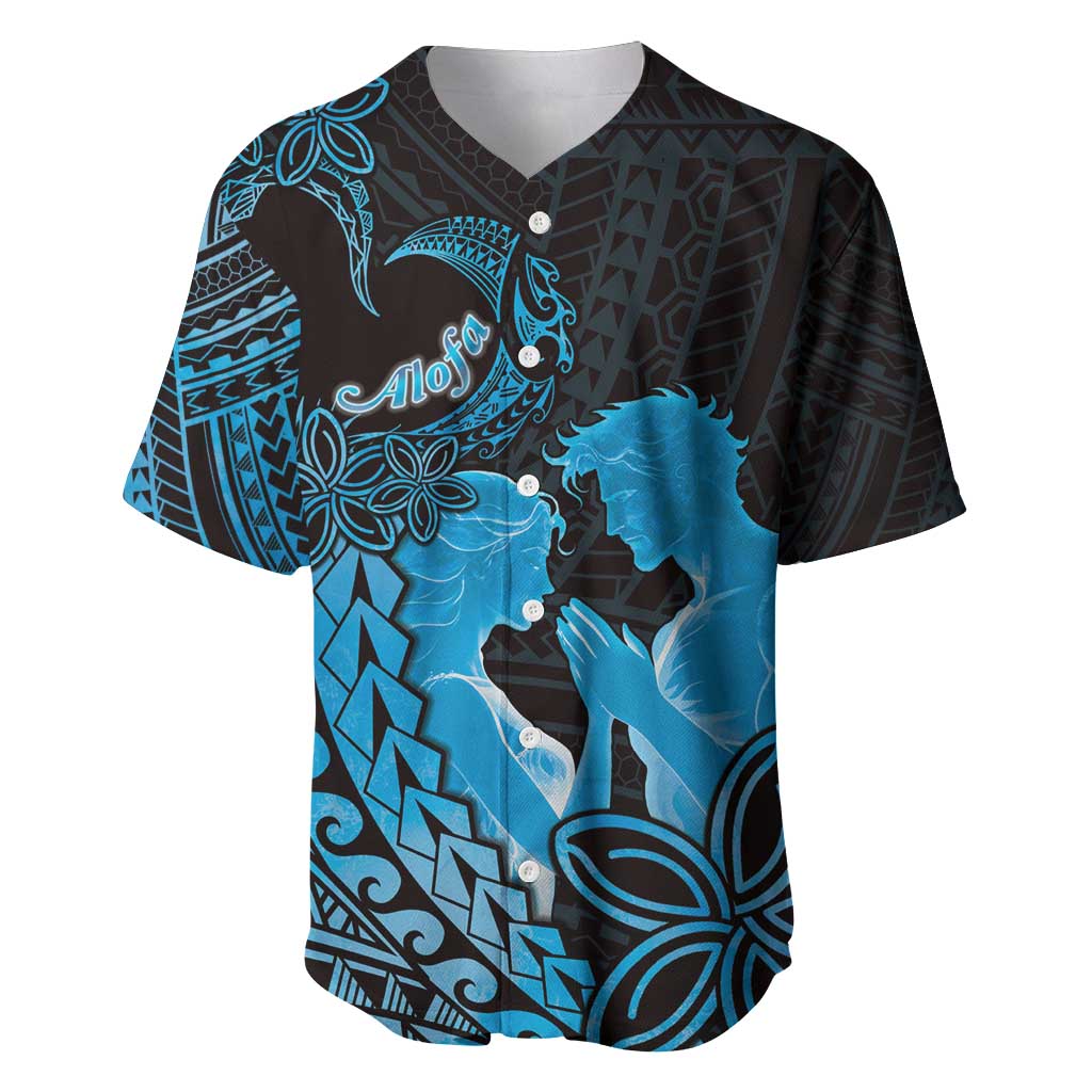 Alofa Samoa Valentine Blue Baseball Jersey Love Is The Greatest Thing