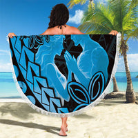 Alofa Samoa Valentine Blue Beach Blanket Love Is The Greatest Thing LT05 - Polynesian Pride