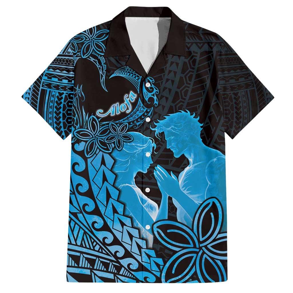 Alofa Samoa Valentine Blue Hawaiian Shirt Love Is The Greatest Thing LT05 Blue - Polynesian Pride