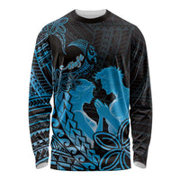 Alofa Samoa Valentine Blue Long Sleeve Shirt Love Is The Greatest Thing LT05 Unisex Blue - Polynesian Pride