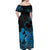 Alofa Samoa Valentine Blue Off Shoulder Maxi Dress Love Is The Greatest Thing