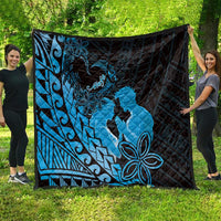 Alofa Samoa Valentine Blue Quilt Love Is The Greatest Thing LT05 - Polynesian Pride