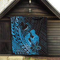 Alofa Samoa Valentine Blue Quilt Love Is The Greatest Thing LT05 - Polynesian Pride