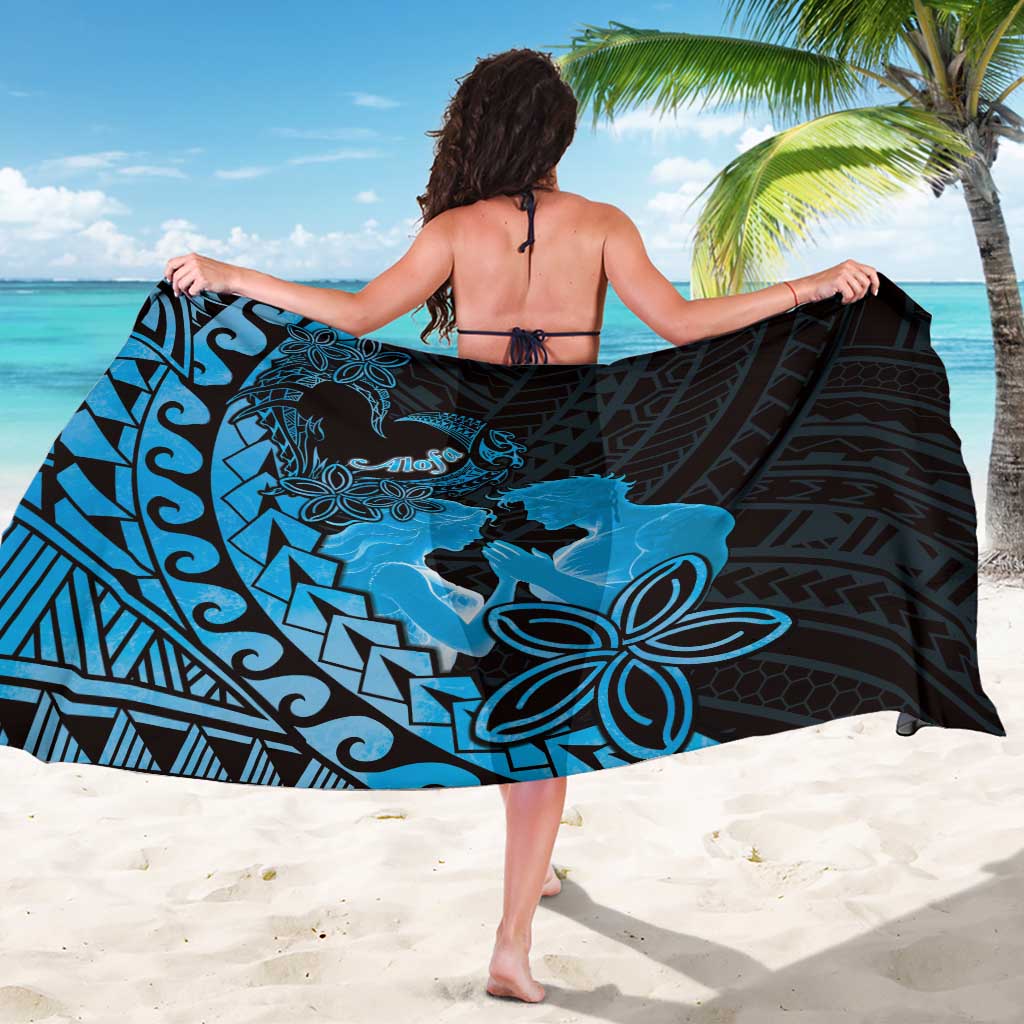 Alofa Samoa Valentine Blue Sarong Love Is The Greatest Thing LT05 - Polynesian Pride