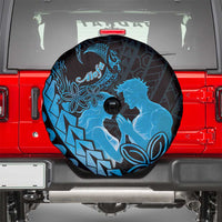 Alofa Samoa Valentine Blue Spare Tire Cover Love Is The Greatest Thing LT05 - Polynesian Pride