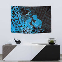 Alofa Samoa Valentine Blue Tapestry Love Is The Greatest Thing LT05 - Polynesian Pride