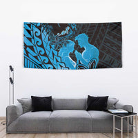 Alofa Samoa Valentine Blue Tapestry Love Is The Greatest Thing LT05 - Polynesian Pride