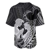 Alofa Samoa Valentine Black Baseball Jersey Love Is The Greatest Thing LT05 - Polynesian Pride