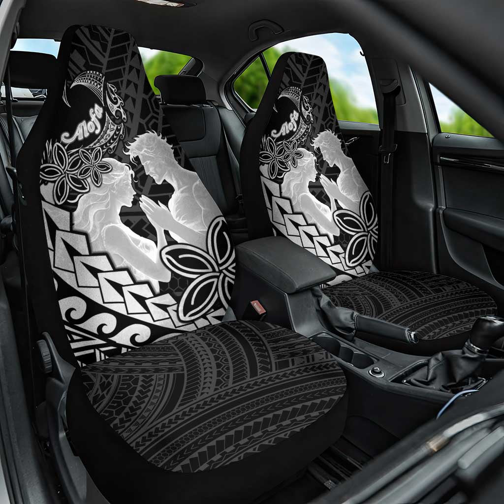 Alofa Samoa Valentine Black Car Seat Cover Love Is The Greatest Thing LT05 One Size Black - Polynesian Pride