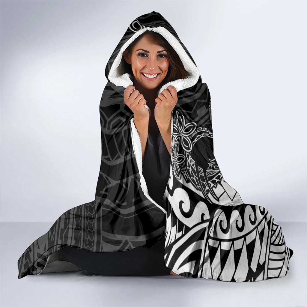 Alofa Samoa Valentine Black Hooded Blanket Love Is The Greatest Thing LT05 - Polynesian Pride